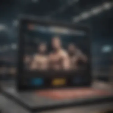 Dynamic interface of AEW FITE showcasing live wrestling events