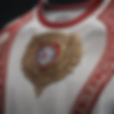 Close-up of the intricate design of an AFC Richmond shirt.