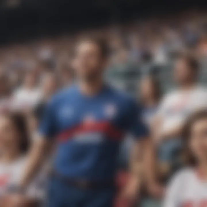 Fans gathering in a stadium wearing AFC Richmond shirts.