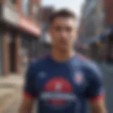 AFC Richmond shirt showcased in a vibrant urban setting.