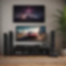 Modern TV with Xbox Series X setup