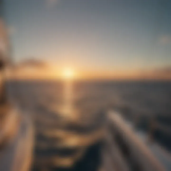 A breathtaking sunset viewed from the yacht