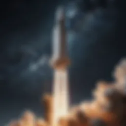 A space launch illustration capturing the excitement of exploration