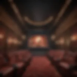 An exciting movie theater showcasing upcoming films