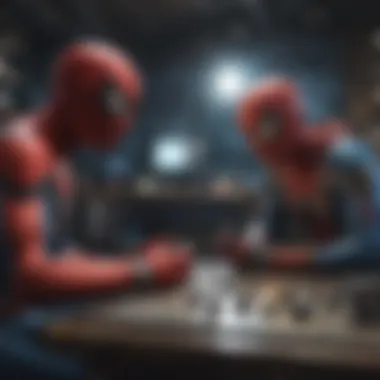 Game developers working on Spider-Man