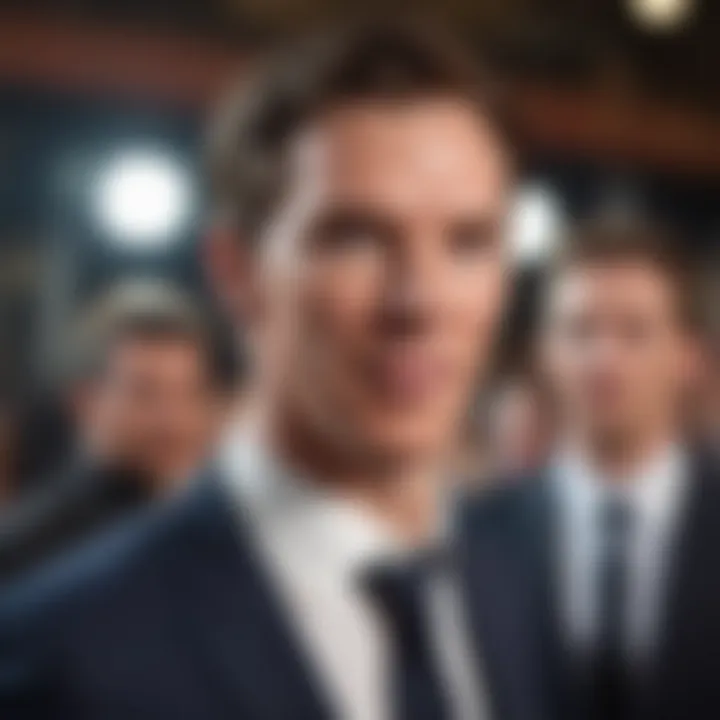 Cumberbatch at a film premiere, showcasing his charismatic presence