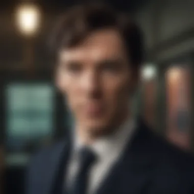 Benedict Cumberbatch in a dramatic scene from Sherlock