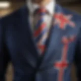 Elegant suit jacket with British flag inspired design