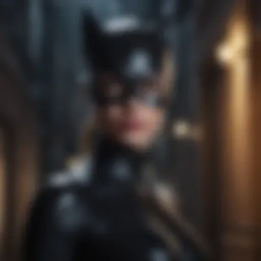 Mystical allure of Catwoman in the shadows