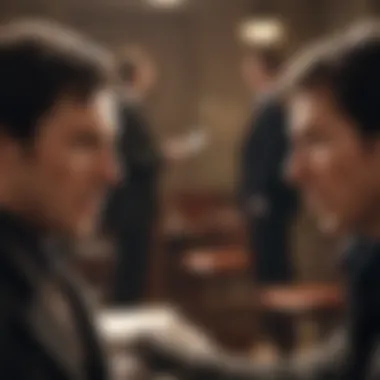 Confrontations of Wit A dramatic scene showcasing the tension between Sherlock and his adversaries