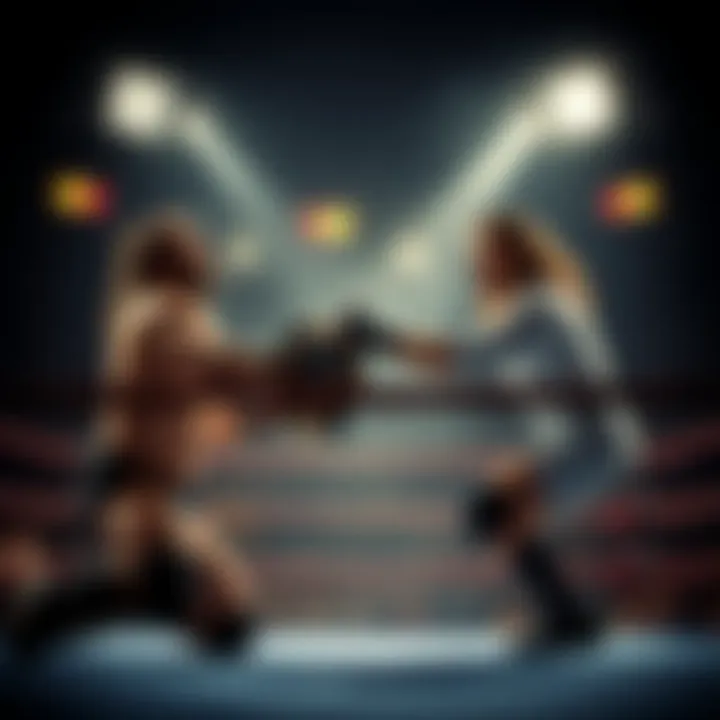 An iconic championship match illustrating the intensity and storytelling in professional wrestling.