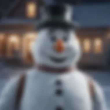 Frosty Charisma: The Snowman's Endearing Presence Charming Snowman Companion Illustration