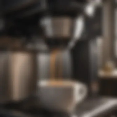 Close-up of brewing process in a budget-friendly coffee maker