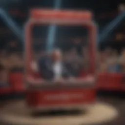 Exciting moment of game show anticipation