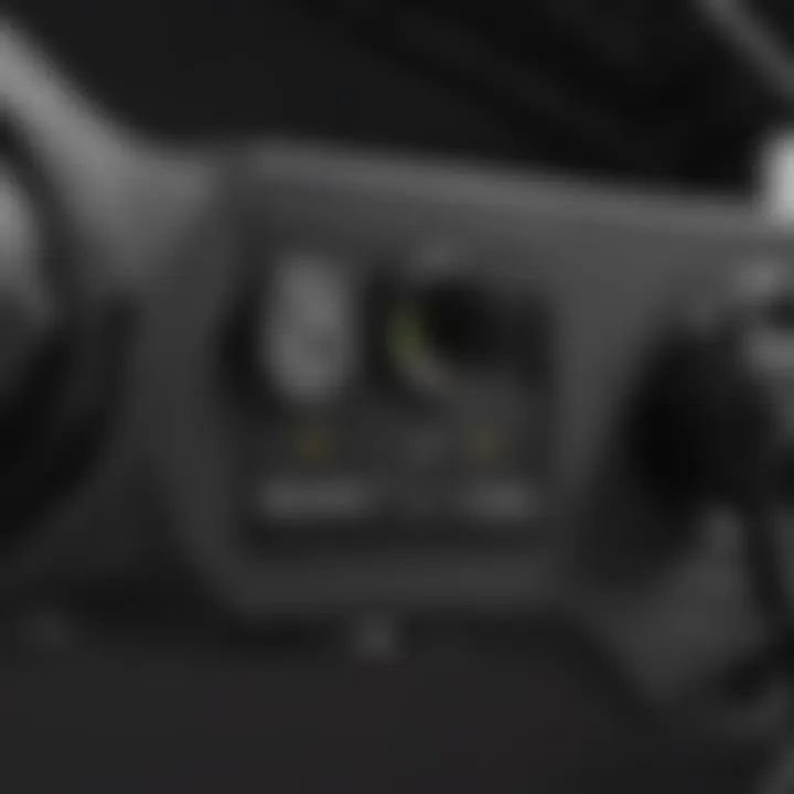 Close-up view of the headset adapter's ports and features