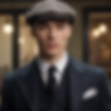 A modern fashion ensemble inspired by the Peaky Blinders style, featuring the iconic hat.