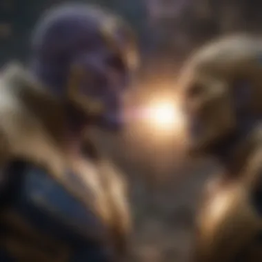 Cosmic Convergence - Thanos facing off against the Eternals