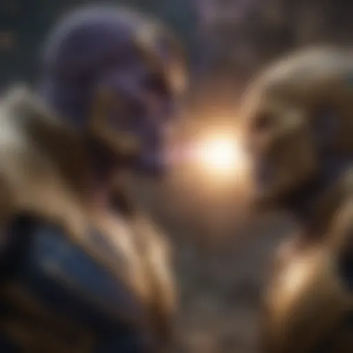 Cosmic Convergence - Thanos facing off against the Eternals