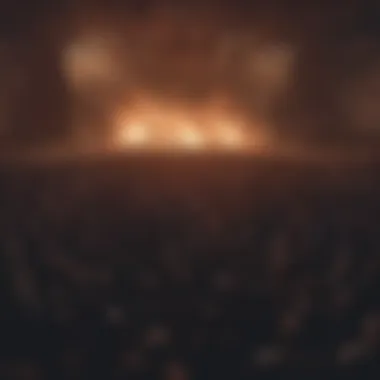 Hypnotic Atmosphere at the Concert Crowd cheering at the Limp Bizkit and Korn concert