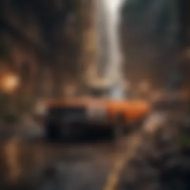 Iconic Scene in Adventure Cinema Iconic scene from a classic adventure film