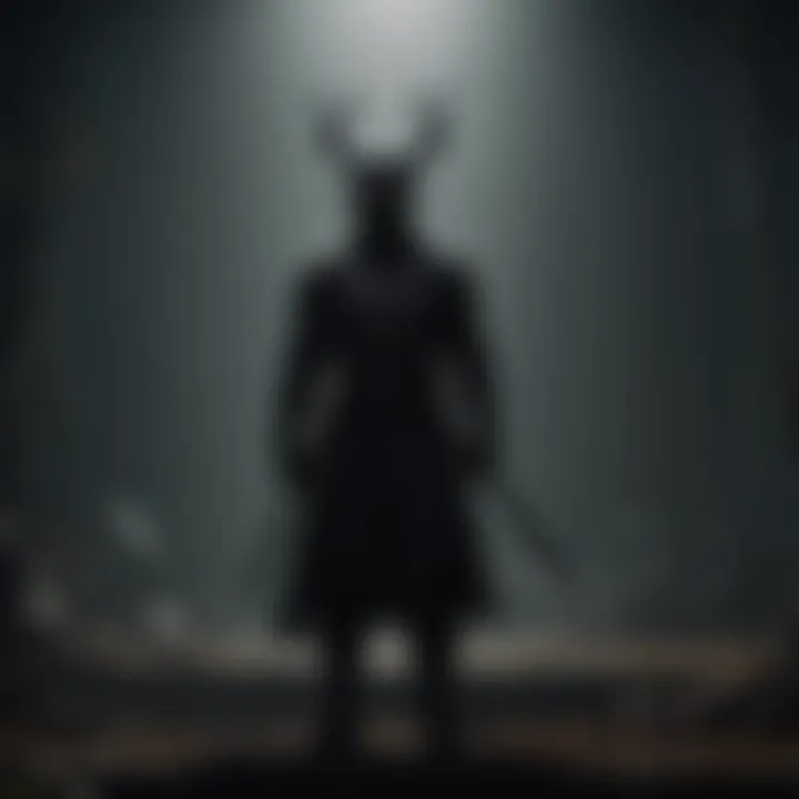 Mysterious silhouette of the Demon Slayer characters