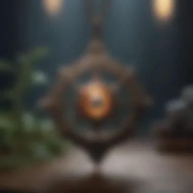 Magical amulet radiating with otherworldly energy