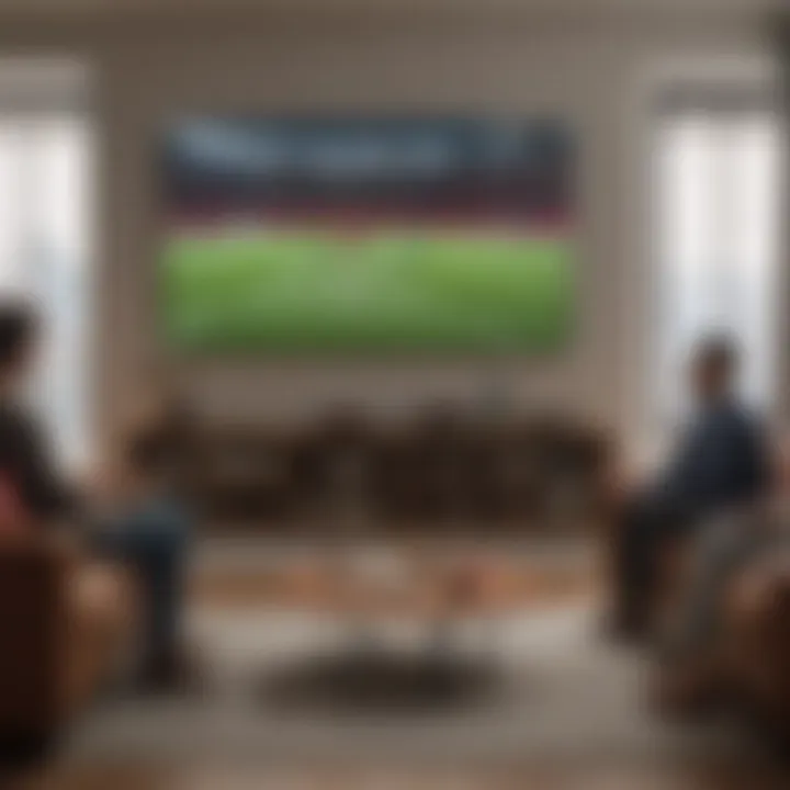 Diverse audience enjoying football on Apple TV