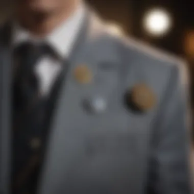 Elegance in the Details Unique lapel pin adorning a doctor's professional attire