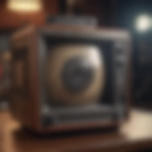 A vintage television set displaying Doctor Who