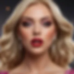 A captivating moment showcasing a fierce lip-sync performance