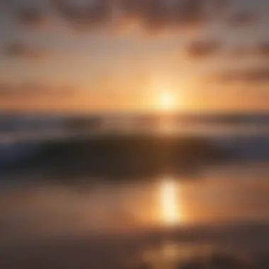 Dramatic Ocean Sunset Background