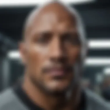 Dwayne Johnson's Cultural Influence in Sci-Fi Visual representation of Dwayne Johnson's impact on pop culture