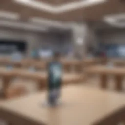 Elegance and sophistication of Apple store interior