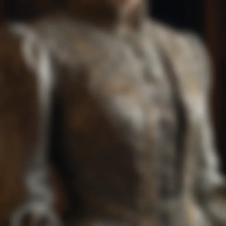 Elegant period costume detail