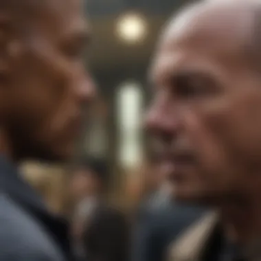 Intense confrontation scene from 'The Equalizer'