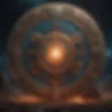 Cosmic Energy Infused with Ancient Symbols Abstract representation of cosmic energy intertwined with ancient symbols