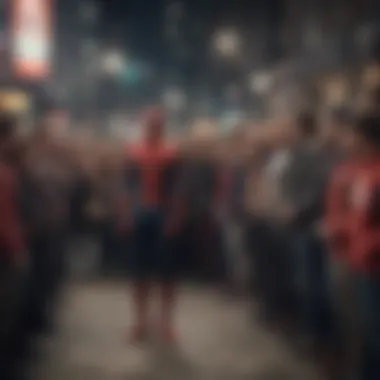 Excited Fans Queueing for Spider-Man Premiere