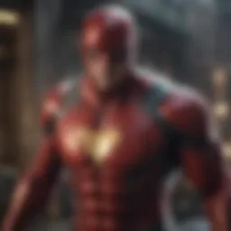 Dynamic superhero in action