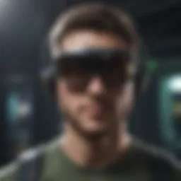 Virtual reality futuristic game concept