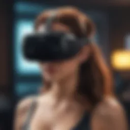 Futuristic VR porn device showcasing immersive technology