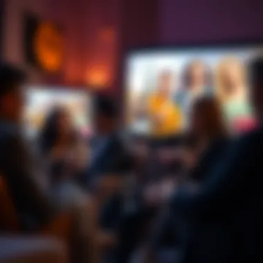 A group of friends discussing shows on Apple TV