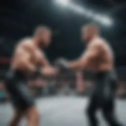 A captivating AEW wrestling event showcasing the intensity of the match.