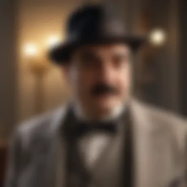 Hercule Poirot in a classic pose