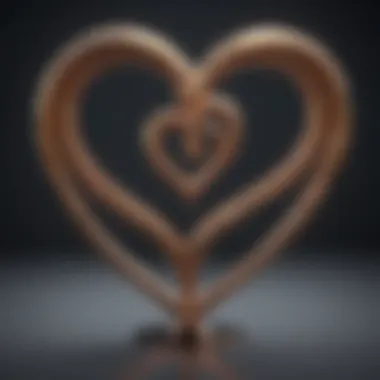 Eternal Love Symbol Two hearts intertwined in a delicate dance of love