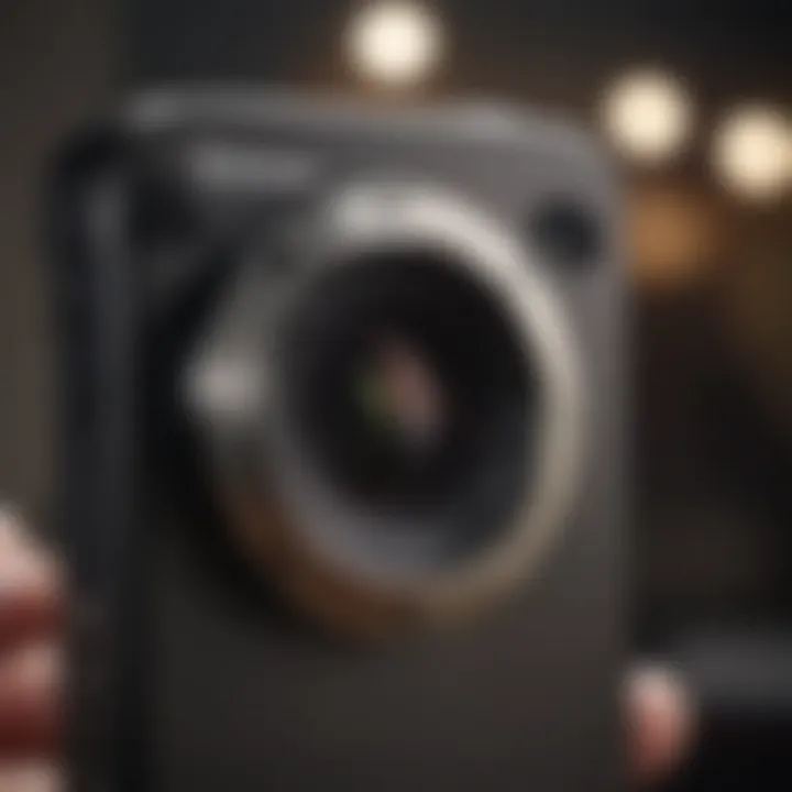 Close-up of advanced camera technology in a smartphone