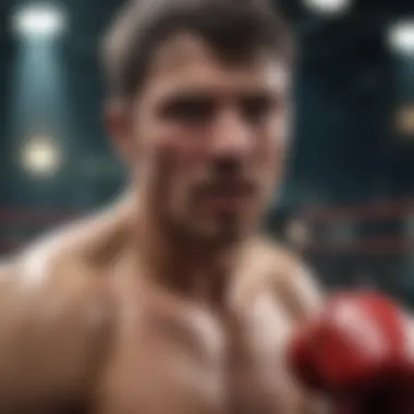 Intensity in the Ring A powerful boxing scene capturing the intensity of the sport