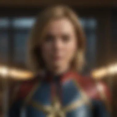 A captivating visual analyzing the character development of Captain Marvel throughout the film.