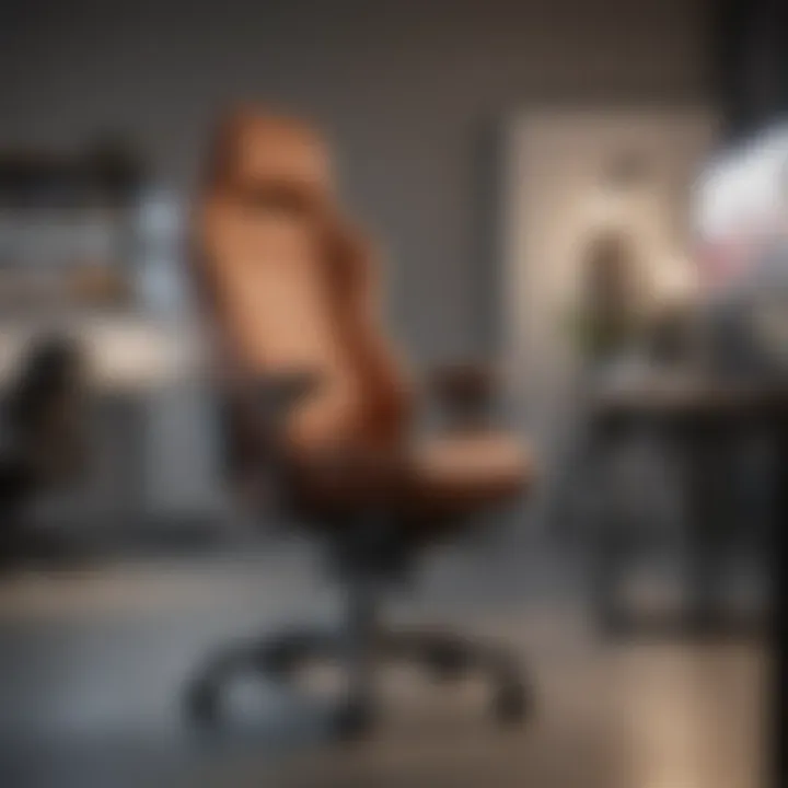 An ergonomic chair promoting good posture at a workspace