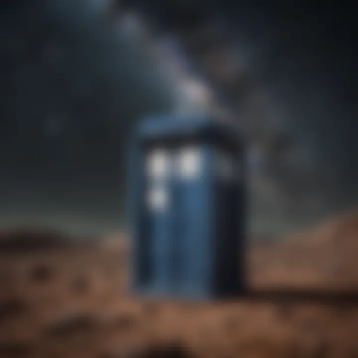 Enigmatic TARDIS in the vast cosmos