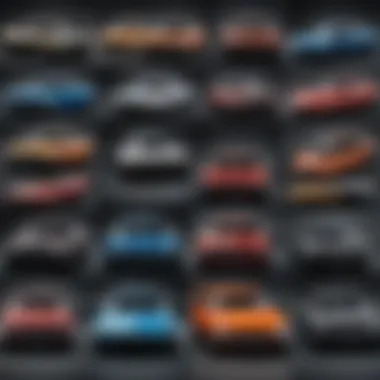 Collage of iconic cars from the Fast and Furious series